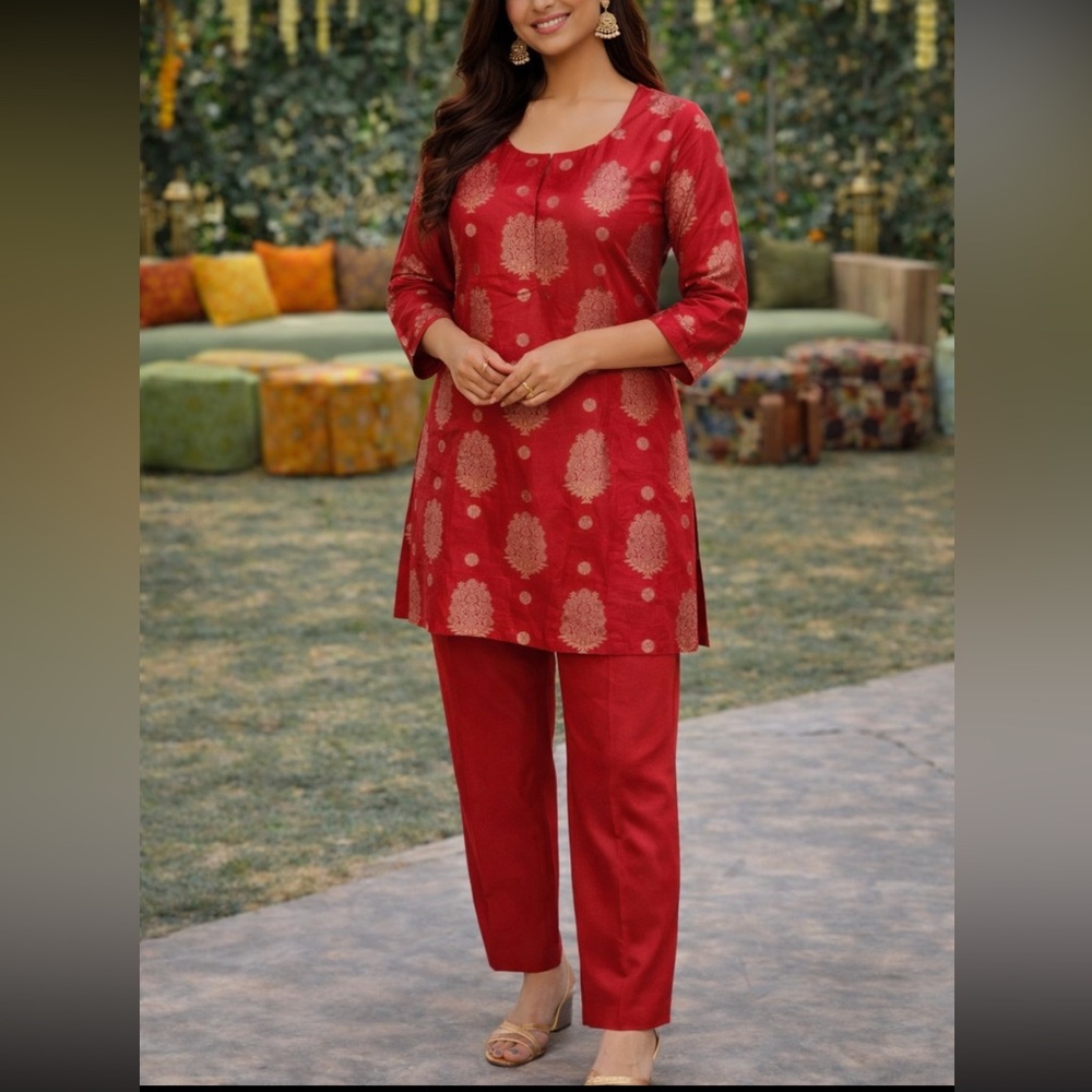 Brand new Fabindia brocade silk Short kurta